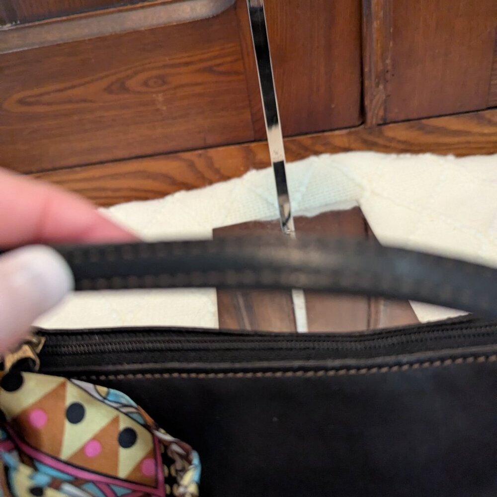 COACH vintage 9311 mini black leather bag baguette - Picture 9 of 11
